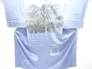 アンティーク　絞り松に鷹模様男物長襦袢